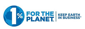 1% for the Planet (FTP) exists to build and support an alliance of businesses financially committed to creating a healthy planet. 1% FTP is helping to tilt the scales of giving toward the thousands of nonprofits dedicated to the pursuit of sustainability, to preserving and restoring our natural environment.  Image is the 1% for the Planet logo. 